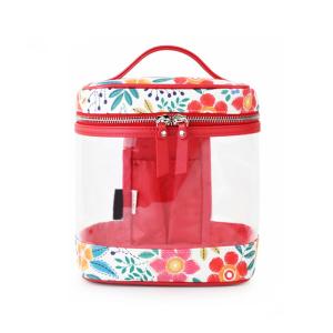 Professional Customized Transparent PVC Toiletry Bag Cosmetic With Mirror