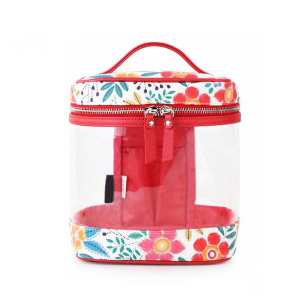 Quality Professional Customized Transparent PVC Toiletry Bag Cosmetic With Mirror for sale