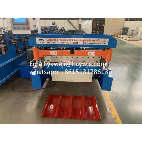 1220mm Material Width Iron Sheet Step Tile Roof Roll Forming Machinery With Chain Drive