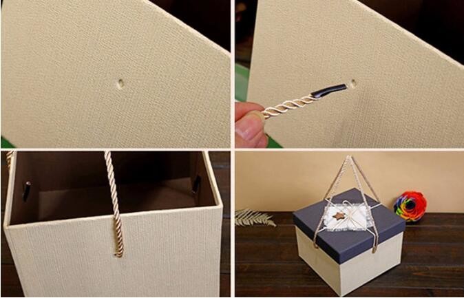 Custom design gradient color luxury paper packaging gift box with lid,Paper Flower Box Florist Bouquet Box Packaging Ros