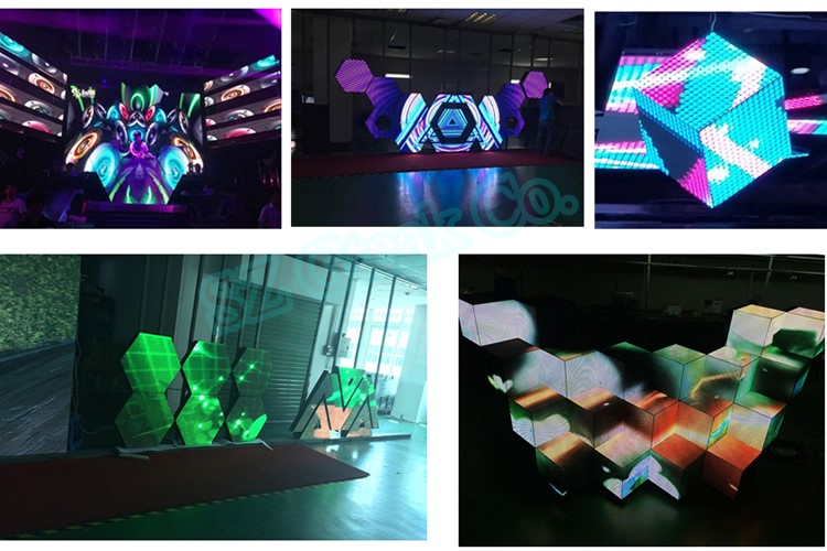 Full color cube magic led pixel 3d dj booth