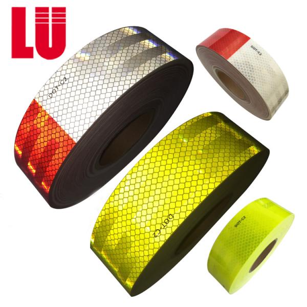 Certificated Provided 2'' Warning White Red Conspicuity DOT-C2 Reflective Tape For Truck
