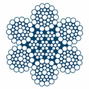 6x36 FC IWRC Construction Wire Rope Stainless Steel 316 , Marine Wire Rope