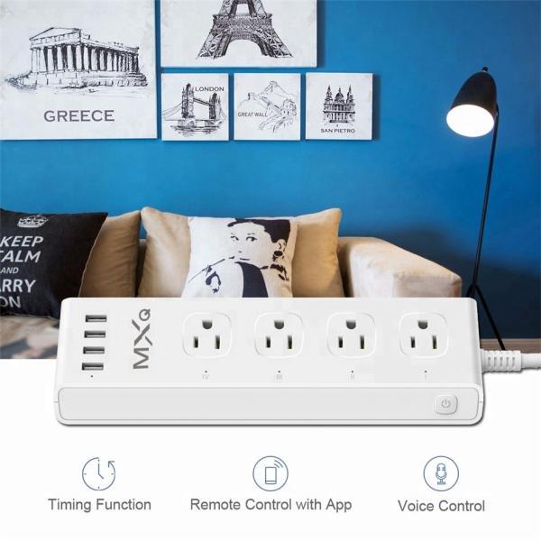 Universal USB Electrical Wireless Smart Power Strip Anti Fire ABS Material Materials