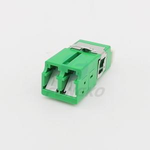 LC / APC Duplex Fiber Optic Adapter With Metal Shrapnel Single Mode