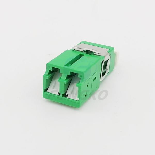 Quality LC / APC Duplex Fiber Optic Adapter With Metal Shrapnel Single Mode for sale