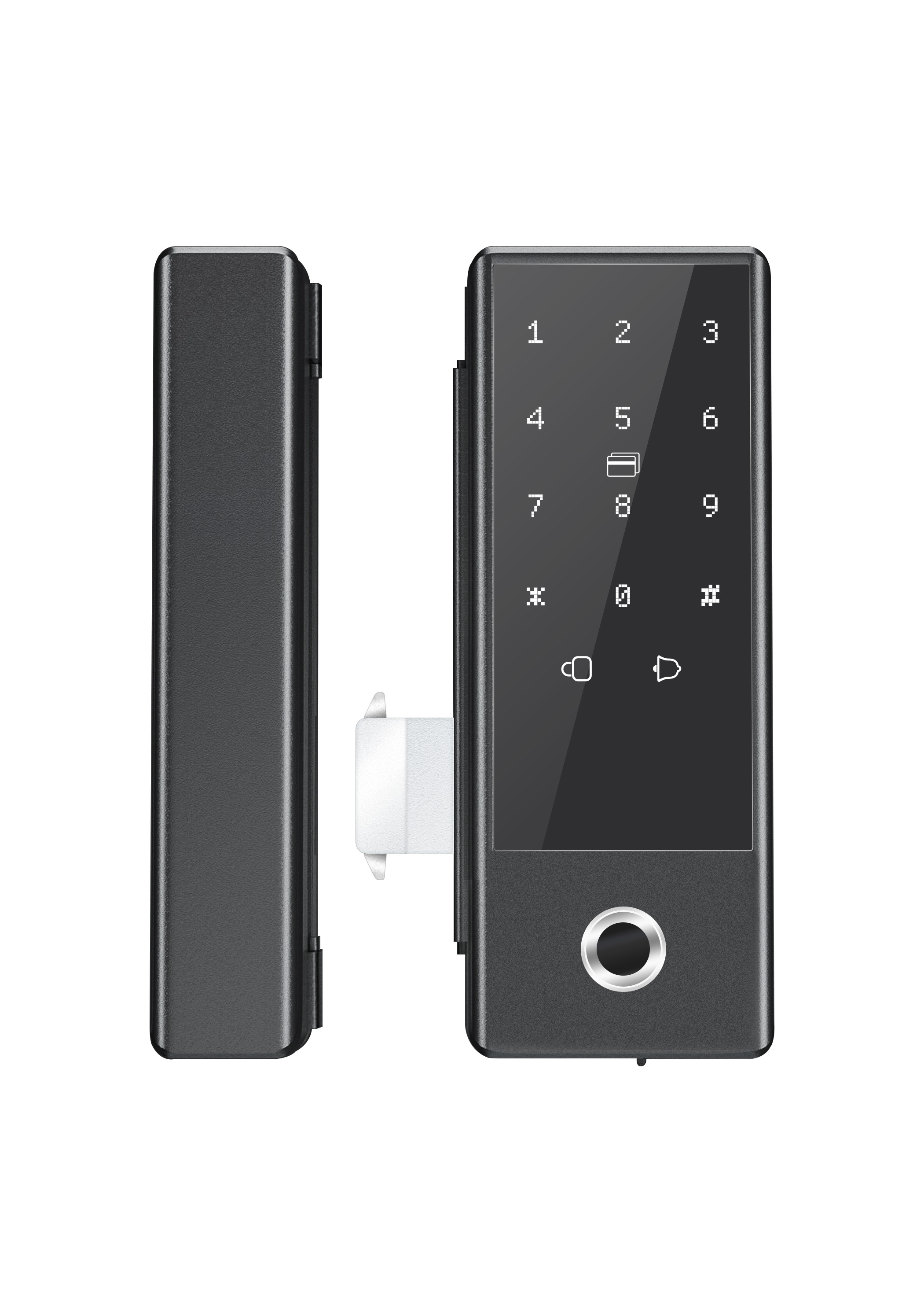 Gold G10S Glass Lock with Tuya app ttlock app Unlock way fingerprint/password/card/key
