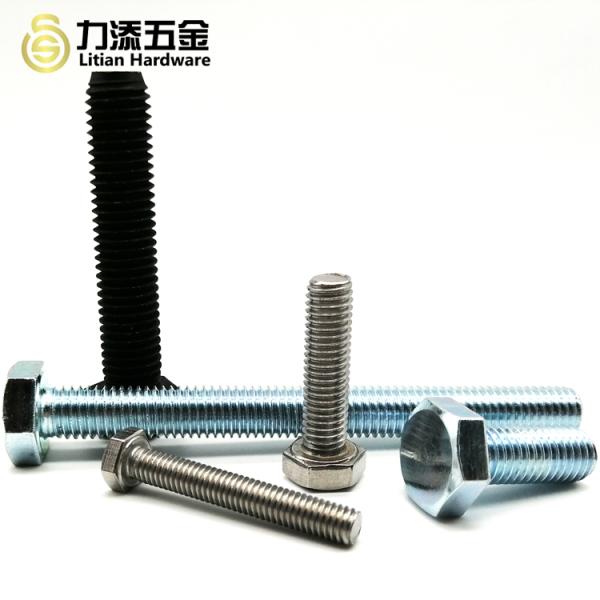 Stainless steel hex bolts black hex bolts galvanized hex bolts