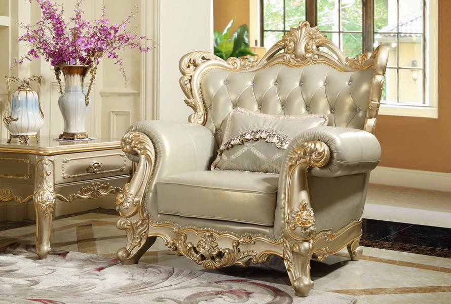 French style Luxury design of Living room Sofa sets 1+2+3 used Beech wood Carving and Import Italy Leather Furniture