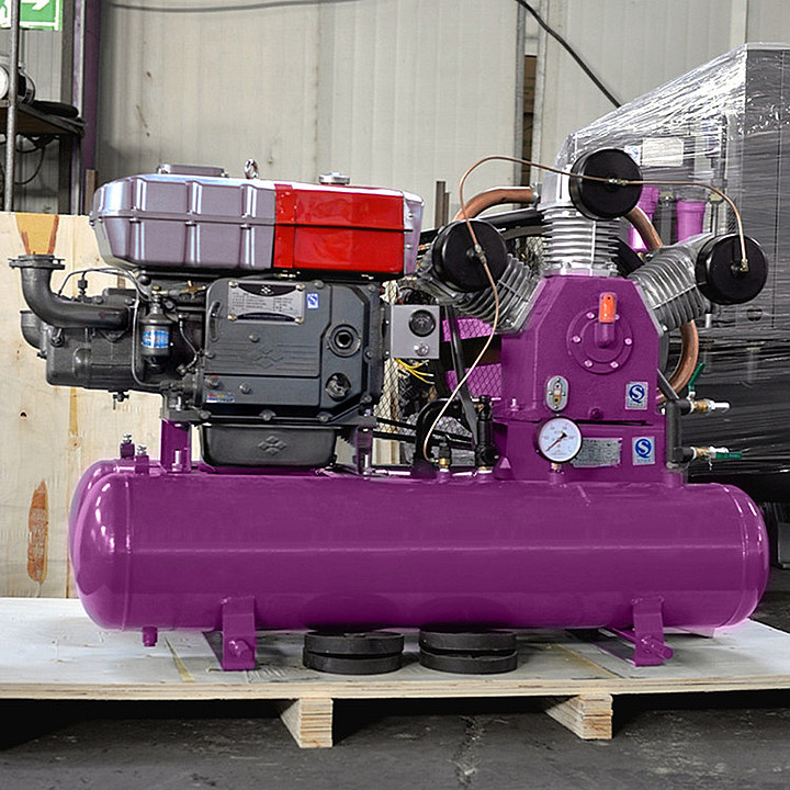 Piston Air Compressor Portable Air Compressor Machine Diesel Industrial Air Compressor