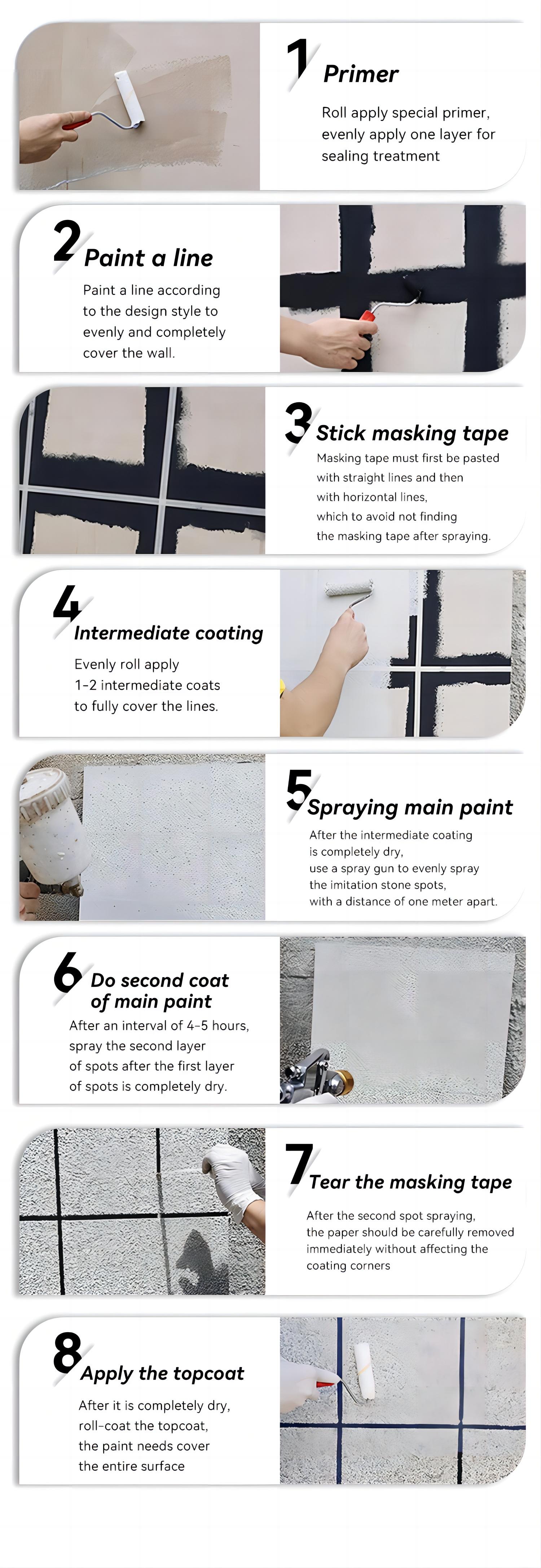 Exterior Wall Stone Texture Paint with Granite Spray Coatings and CAS No. 79-10-7