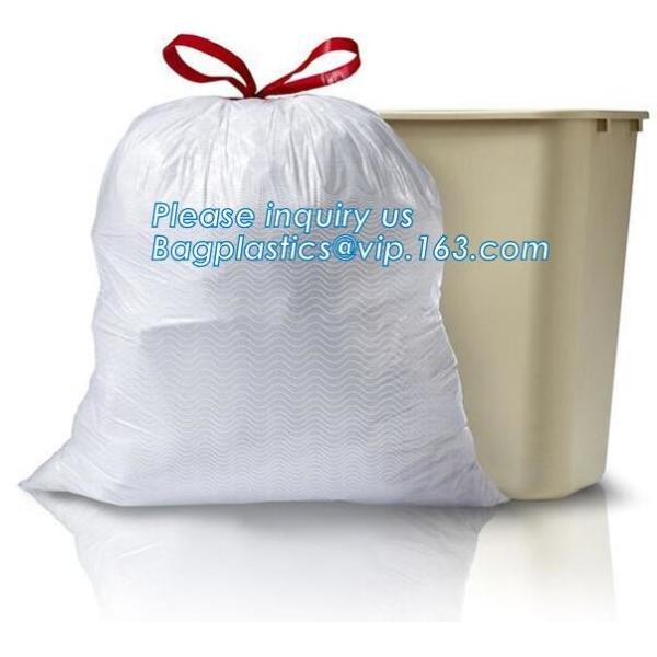 Tall Kitchen Drawstring Trash Bags,Reusable Trash Diaper Bag,gallon black drawstring, durable bin liners 1.2 mil, unscen