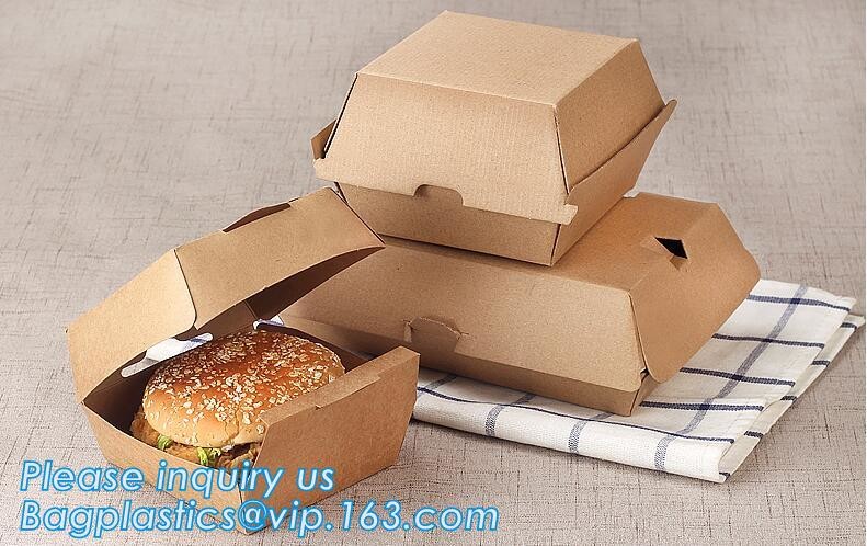 kraft paper sandwich box with window ,triangle sandwich box for packaging,Cardboard Box With Clear Window Burger Sandwic