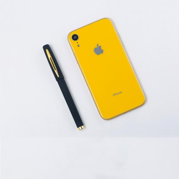 Corporate Advertising Black Metal Gel Ink Pen with Custom Logo and 240M Writing Length