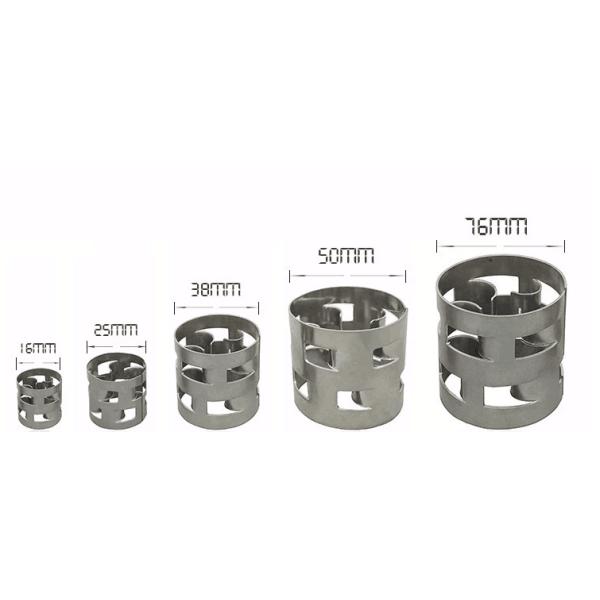304L Metal Pall Ring , Random Tower Packing For Distillation Column 25mm