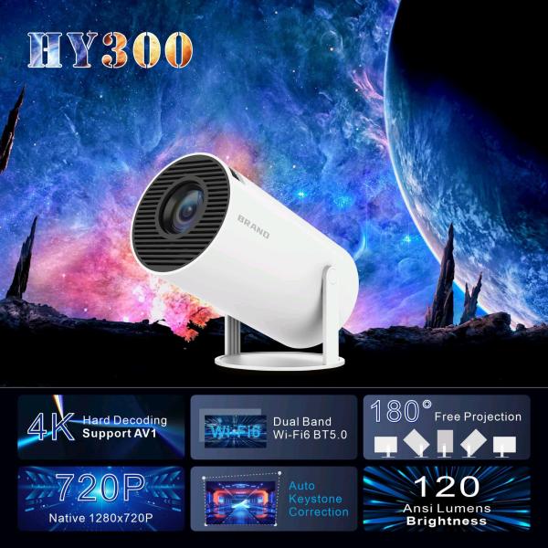 1G Buffer Memory Full HD LCD Projector with Quad-core ARM Cortex-A53 CPU