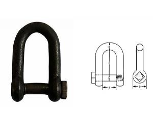 China Galvanized Hoist Accessories Lifting D Shackle Chain With Square Head Screw Pin wholesale