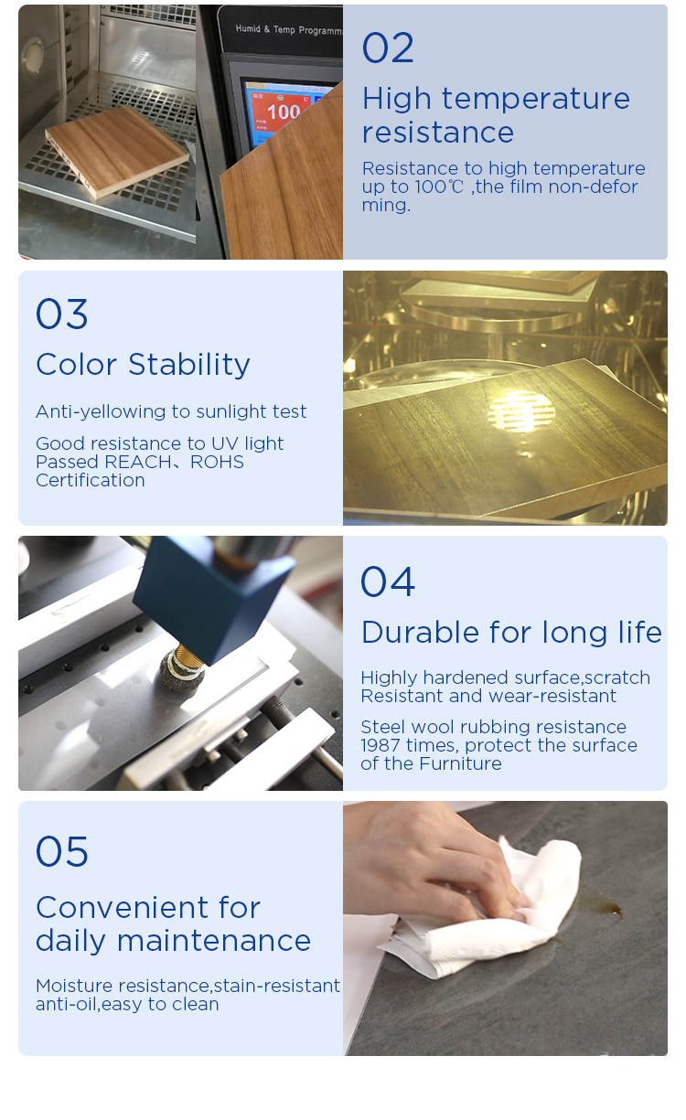 0.25mm Solid Color High Glossy Soft Touch Plastic PETG PET Furniture Board Protective Film Roll For Lamination