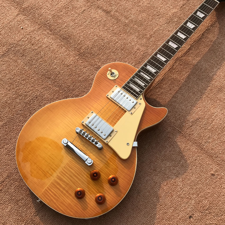 Custom Shop NEW LP Standard 1959 R9 electric guitar, Flame Maple Top, Rosewood Electric guitar with hard case