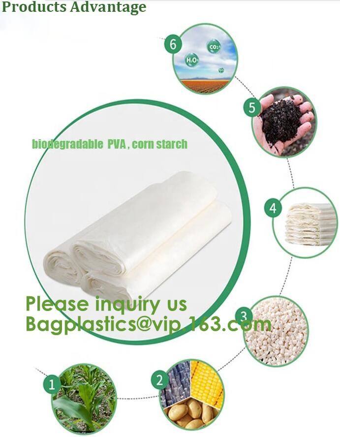 Eco Friendly Compostable Dog Poop Bags Shopping Bags Supermarket Shopping Bags T-Shirt Bags Compostable Bags Trash Bags