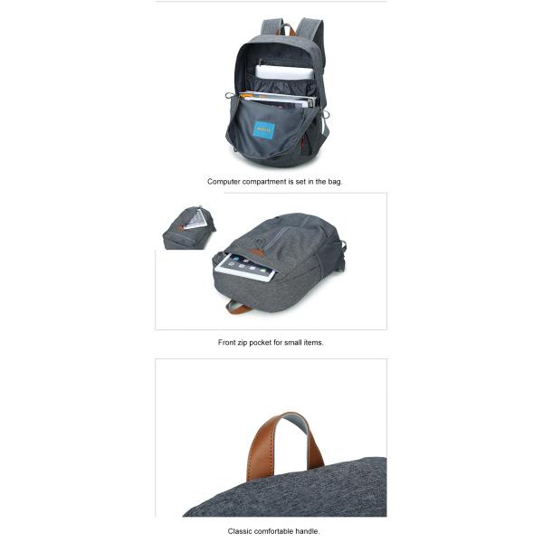 OEM ODM OBM Anti Theft Modern Mens Backpack 0.6kg Polyester Lining