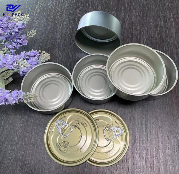 Quality Plain Empty Metal Tin 180ml Round Tin Can For Mussel / Pineapples / Tomato for sale