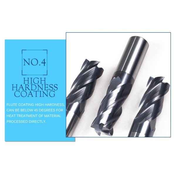 HRC60 Solid Tungsten Carbide End Mill 4 Flutes Flat End Mill 8x60mm For Steel