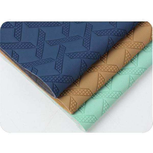 Custom Car Floor Mats Leather Woven Pattern PVC Leather Material Anti Mildew