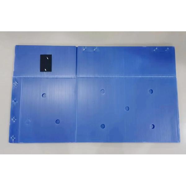 Recyclable Plastic Cartons Blue Corrugated Tote Boxes Waterproof