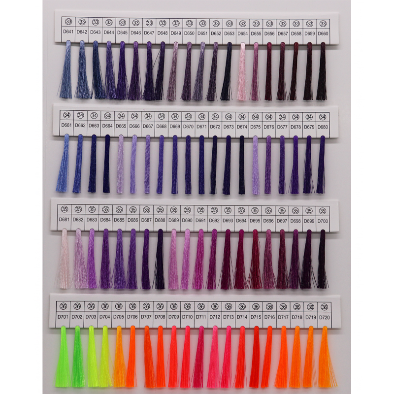 720 Colors Embroidery Thread Color Card Chart Sample Book Cone Material Transparent
