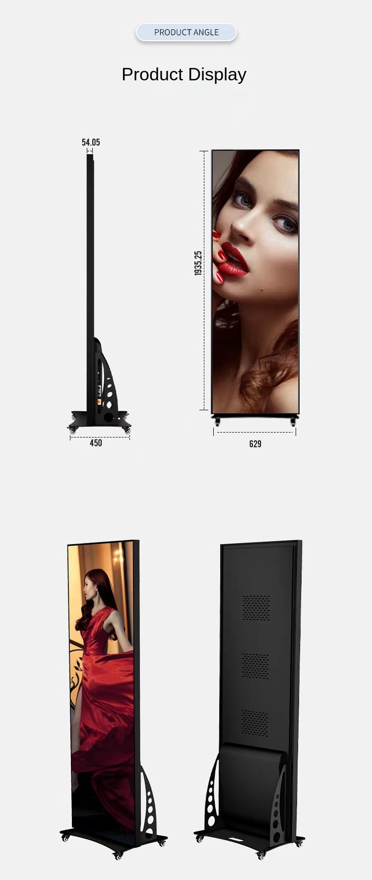 LED Poster Display WiFi Control System Display Panels LED Poster Screen IP40 For Indoor