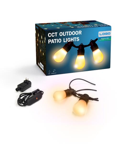 Quality wifi connection 48ft String Lights CCT Light Bulb Outdoor Patio Lights Led WiFi Connection 10m for sale