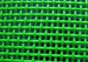 Plain Weave Polyester Mesh Belt Green Linear Screen For Drying Products