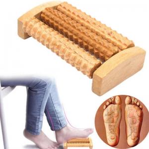 China Health Care Wooden Foot Roller , Acupressure Wooden Roller Anti Cellulite wholesale