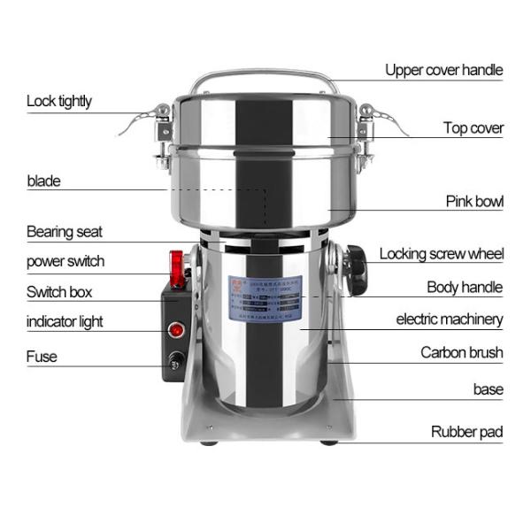 Versatile Electric Spice And Grain Grinder 2000W Easy Use For Home