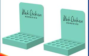 Green Recyclable Cosmetic POP Display OEM ODM Lipstick Counter Display