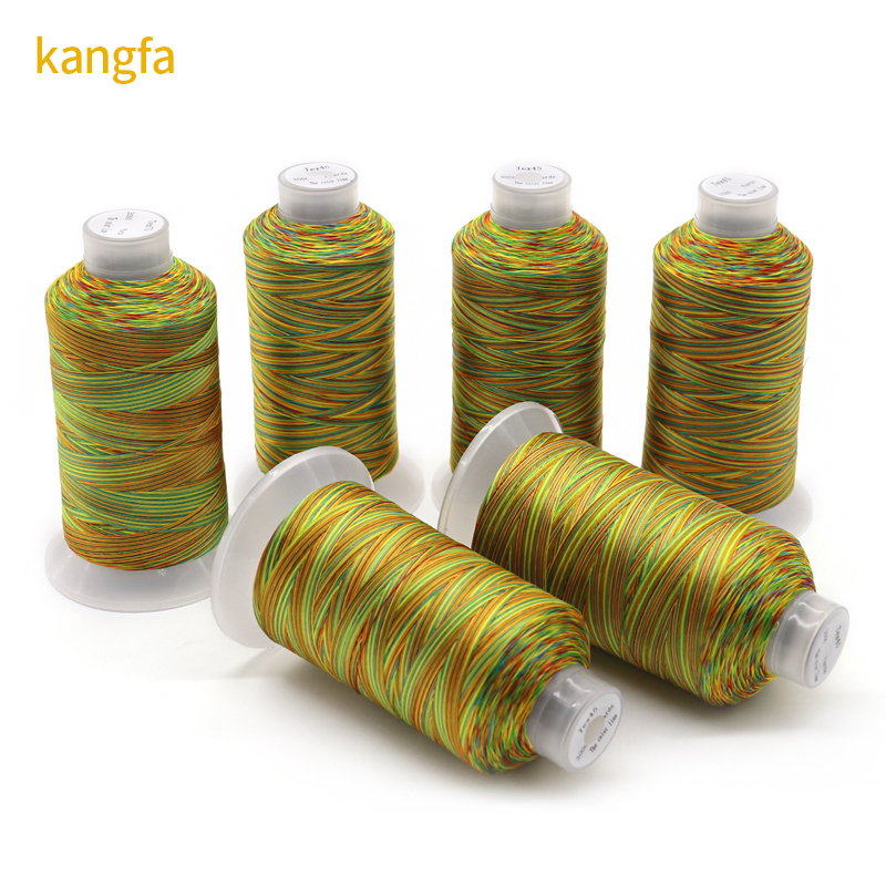 100G NET Weight Polyester Sewing Thread in Rainbow Colors for Abrasion-Resistant Sewing
