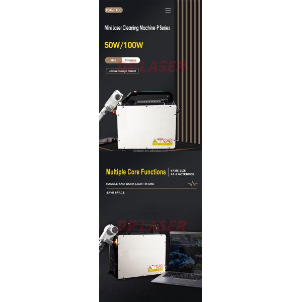 Backpack Pulse Mini Portable Fiber Laser Cleaning 50W 100W Raycus Laser Source Rust Removal