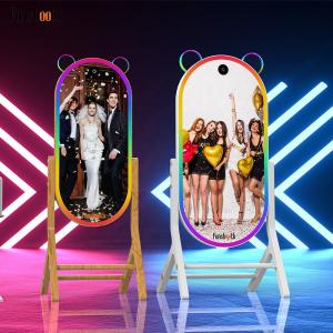China Interactive Touch Screen Instant Printing Photo Booth Mobile Digital Mirror Photo Booth Guest Memory Books wholesale
