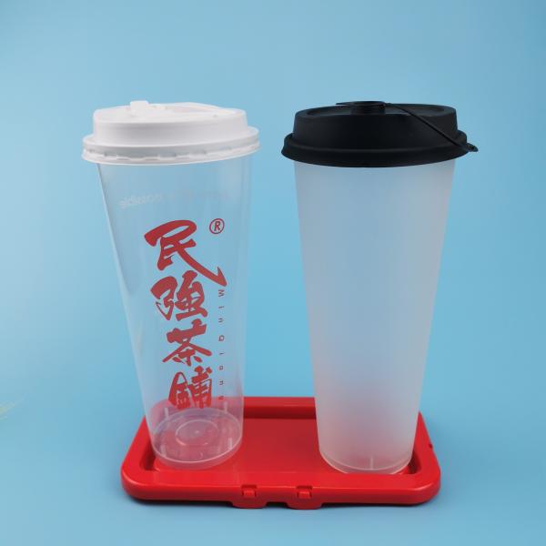 Quality 650ml Food Grade 90mm Disposable Bubble Tea Cups for sale