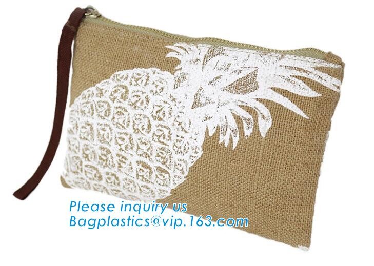 JUTE STORAGE BASKET WITH COTTON ROPE HANDLES,Burlap fabric jute toy storage basket for home storage organization bagease