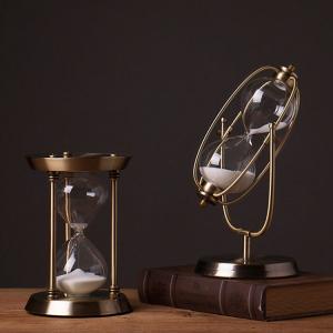 Desktop Decor Large Antique Brass Hourglass 15 Minute - 2 Hour Sand Hourglass