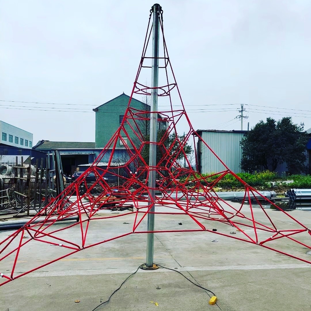 Triangle Large Playground Climbing Net Polyester Combination Rope SGS Certificated