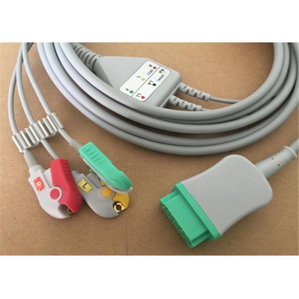 GE Marqutte ECG Patient Cable With Cip / Snap 11 Pin Connector 2.7m Trunk Cable