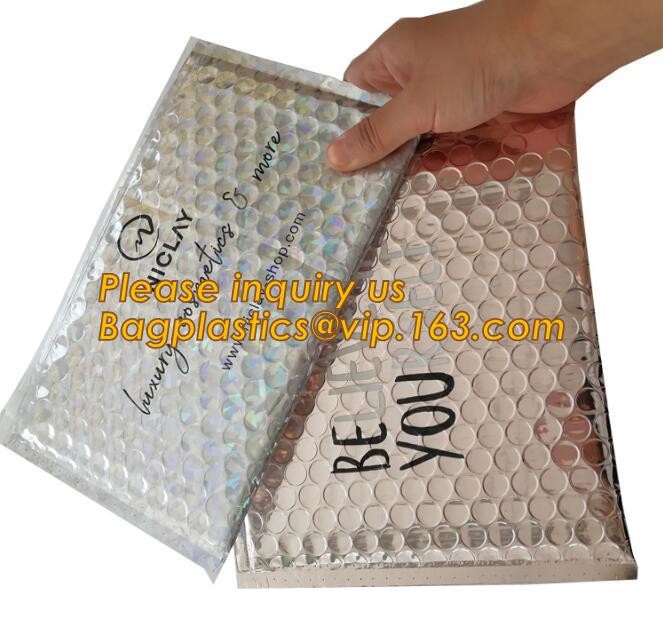 Cosmetic Slider Zip lockk Bubble Bags Bubble Slide Pouch,Zip lockk esd bubble bag bubble packaging wrap cosmetic pouch slide
