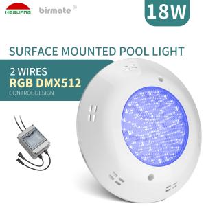 China 2 Wires DMX Control Fiberglass Pool Lights RGBW Anti UV PC Underwater Pool Lights wholesale