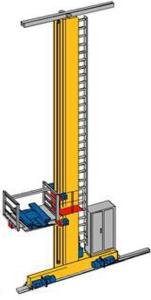 China Height 12900mm Lightweight ASRS Stacker Crane Single Mast SRM wholesale