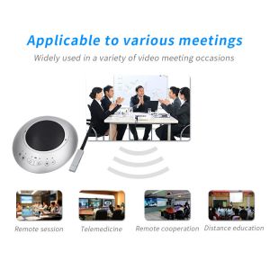 Mini USB 2.4G Wireless Conference Microphone Speaker 360°Omnidirectional