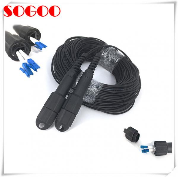 Quality Armored Waterproof Fiber Optic Cable Duplex LC OM3 OM4 LC / UPC For Outdoor for sale