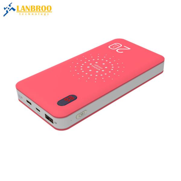 Quality Customize Wireless Power Bank 20000mAh with 3-IN-1 Cable LED Digital Display Mobile Phone Backup Battery Charger for sale